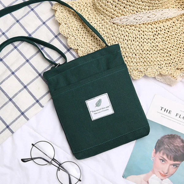 Green leaf mark Модные сумки-мессенджеры, сумка через плечо, маленькая сумка-портфель, мини-карман для мобильного телефона, сумки через плечо для мужчин, уличная спортивная сумка - Цвет: Green leaf mark