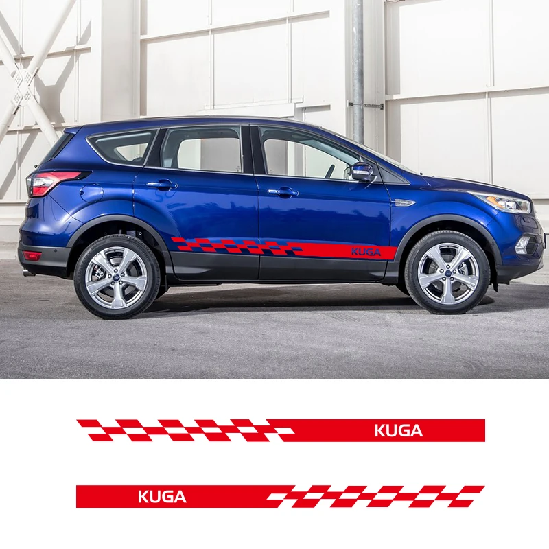 2 шт. автомобильные виниловые боковые полосы наклейки Авто графика наклейки для Ford Kuga