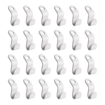 

24 Pcs Wardrobe Closet Connect Hooks Rails Storage Organizer Hanging Rack Clothes Hanger Linking Hooks Home Supplies