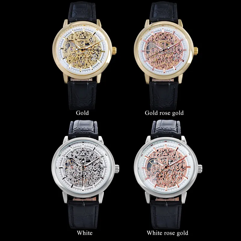 Часы наручные WINNER Мужские механические люксовые брендовые модные спортивные с