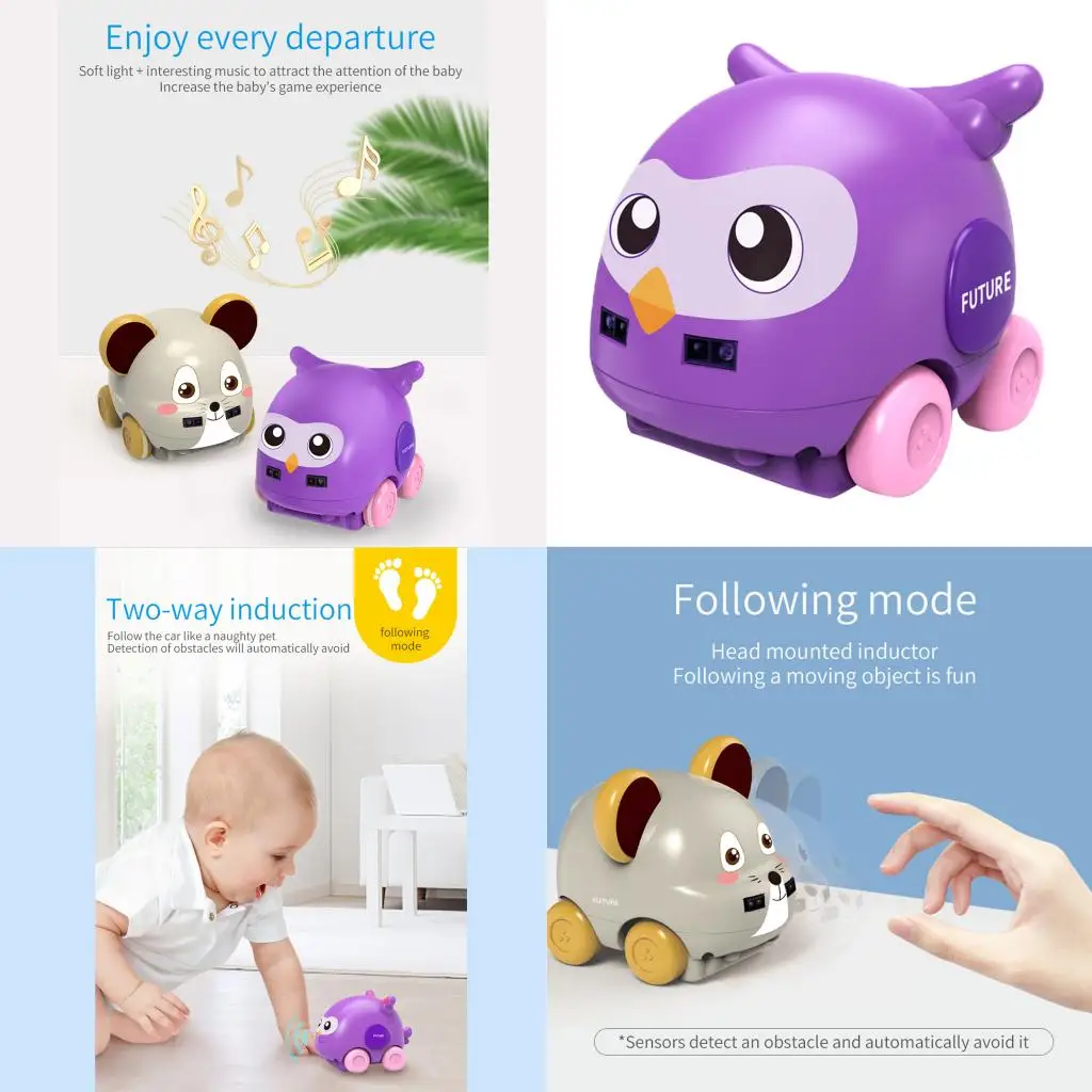 My First Cartoon RC Gesture Sensing Obstacle Avoidance Car Control Toy for Baby, Toddlers, Children