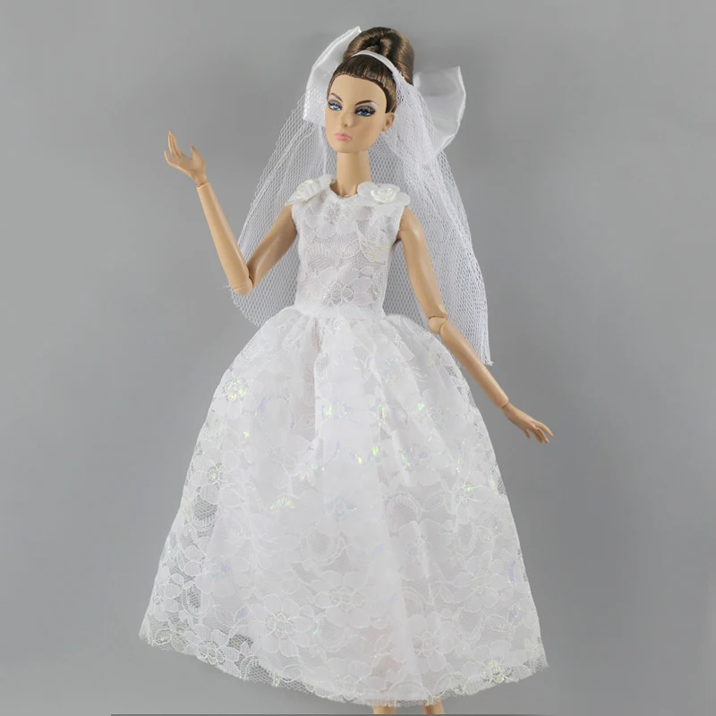 Fashion Royalty White Wedding Dress Gown Clothes For 11.5 inch Doll