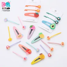 Южная аксессуары для волос, Корея INS детские заколки онлайн знаменитостей фрукты длинные на заколке Детский костюм свежий и прекрасный зажим