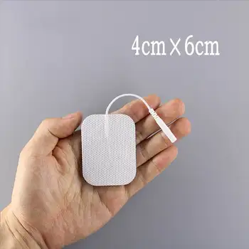 

4×6cm 2mm Plug Reusable Tens Electrode Pads for Digital Acupuncture Therapy Physiotherapy Device Muscle Stimulator Massager YC44
