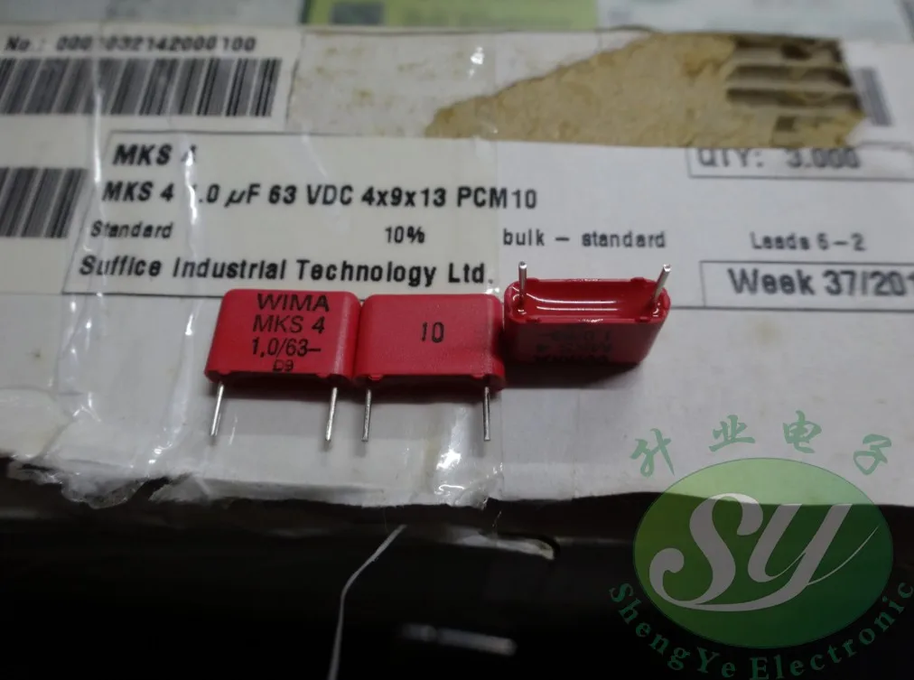 Новинка Красный конденсатор WIMA MKS4 1 мкФ 63V 10% 105/63v P10 мм внешний для звуковой пленки