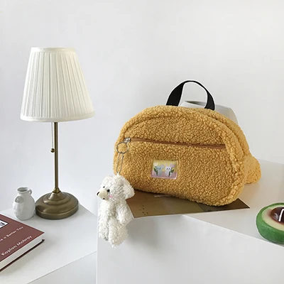 YELLOW Дизайн, женская сумка-мессенджер, модная однотонная кашемировая нагрудная сумка из овечьей шерсти, многофункциональная сумка для мобильного телефона, сумочка для монет - Цвет: YELLOW