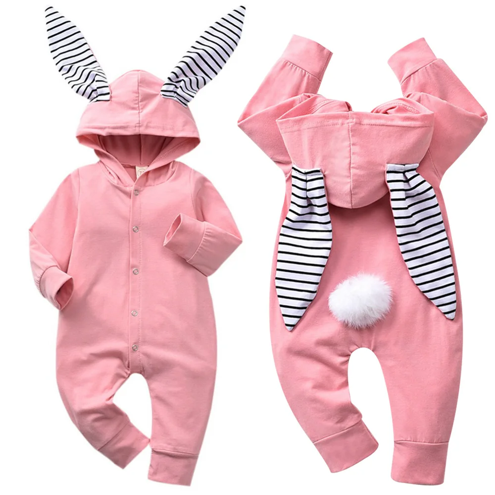  Lovely Rabbit Baby Hoodies Romper For Newborns Cosplay Toddler Clothing For Boys&Girls Baby Playsui