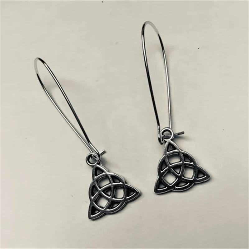 Серьги с символом Knots украшения на Хэллоуин серьги Викка Wiccan Jewelry Baby Witch Craft Christmas