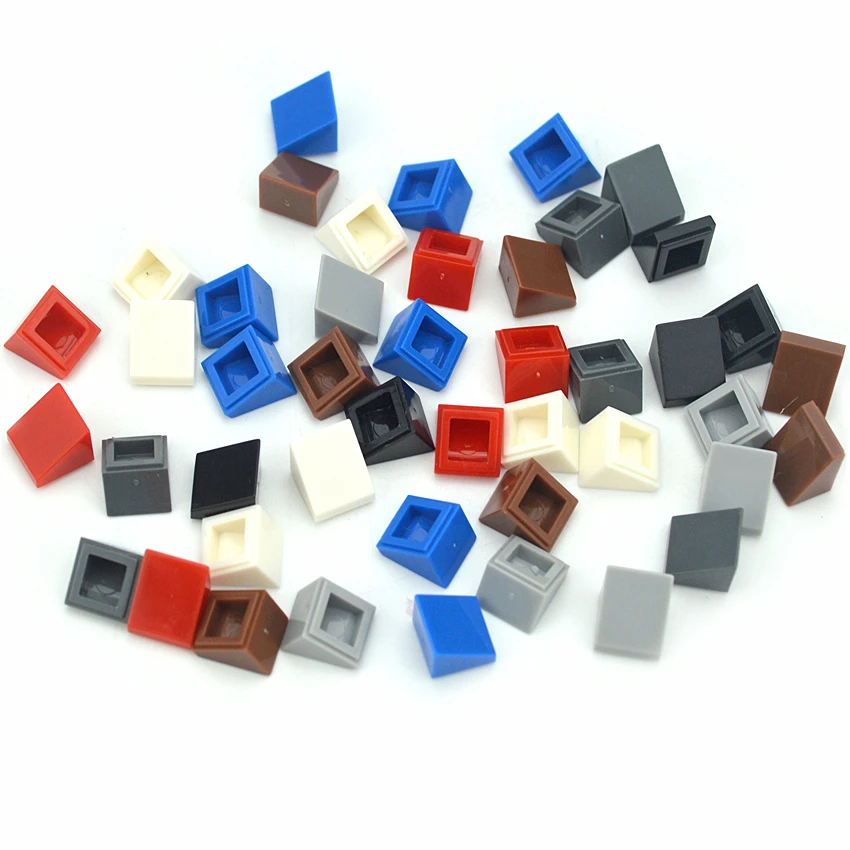 250pcs DIY 빌딩 블록 그림 부드러운 베벨 벽돌 1x1 교육 크리 에이 티브 크기 장난감 54200 모든 브랜드와 호환 가능