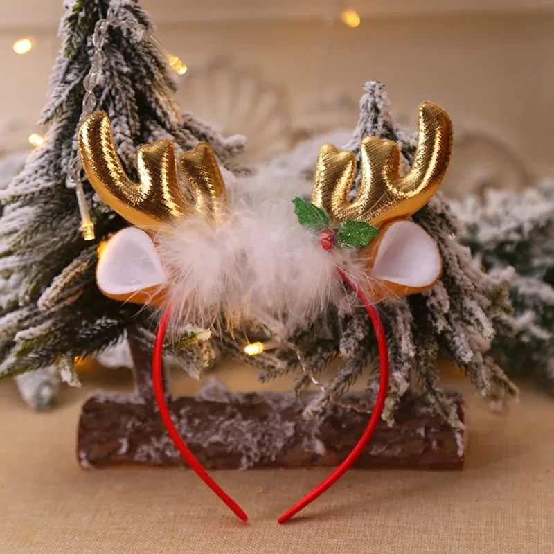 Рождественские повязки на голову, вечерние головные уборы, Рождественское украшение для волос, аксессуары для украшения, подарки для детей, взрослых, семейных встреч, рождественский подарок
