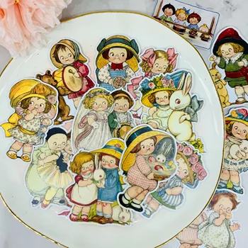 

13Pcs/Bag Vintage European Doll Girl Sticker DIY Craft Scrapbooking Album Junk Journal Happy Planner Decorative Stickers