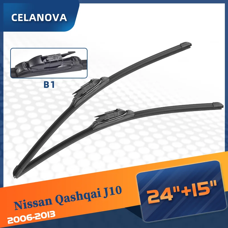 CELANOVA Windshield Wiper Blade For Nissan Qashqai J10 2006 2013 24"+15