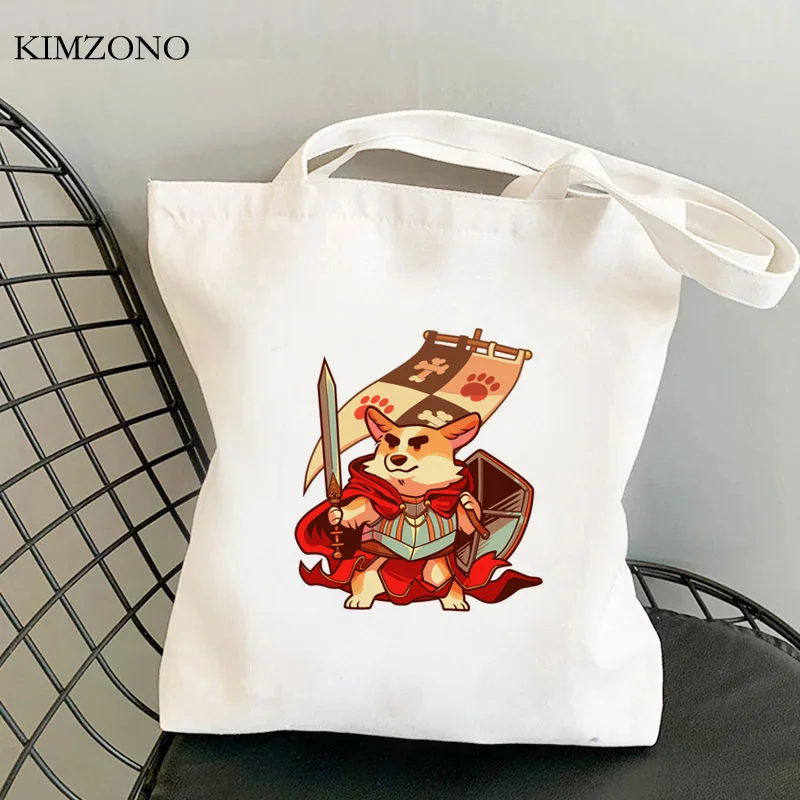 Corgi shopping bag tote grocery shopper canvas bag boodschappentas jute sac tissu