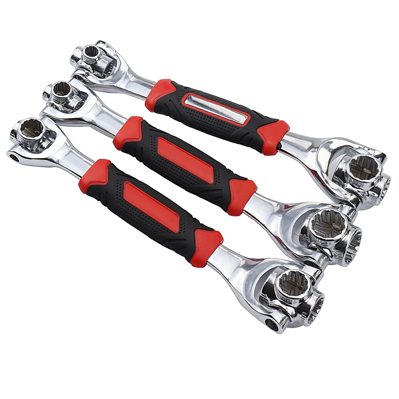 

Tiger Wrench 48 in 1 Tools Socket Works with Spline Bolts Torx 360 Degree 6-Point, 12-Point, Torx, Square Universal wrench