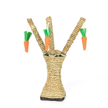 

Handmade straw cat's scratcher board creative carrot cat climbing frame wear-resistant scratch resistant plastic pets supplies