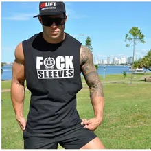 New Style Muscle Brother Fitness fkngymwear Summer Sports Breathable Pure Cotton Sleeveless Men Waistcoat