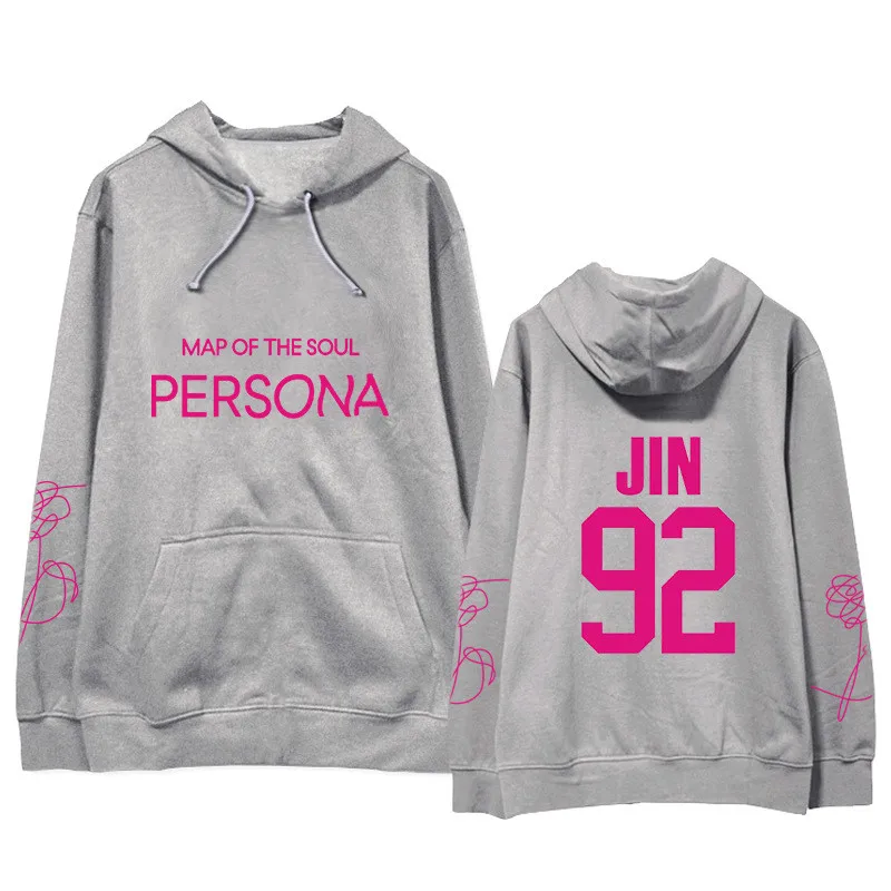 Kpop Bangtan jungkook suga альбом карта душа persona толстовка с капюшоном Jimin толстовки Harajuku готические буквы Топы толстовка - Цвет: JIN-27