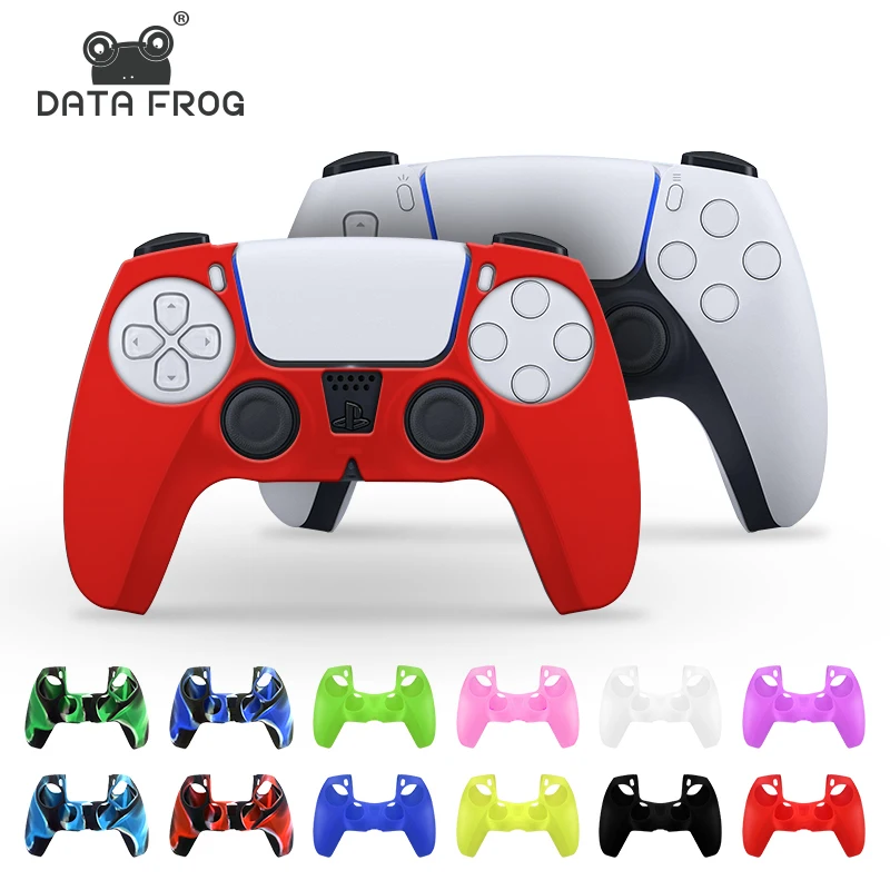 

Data Frog Soft Silicone Gel Rubber Case Cover For SONY Dualshock 5 PS5 Controller Protection Case Cover For Playstation5 Gamepad