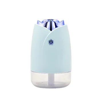 

230ML Ultrasonic Air Humidifier Creative Rose USB Mini Humidifiers Essential Aroma Diffuser With Colorful Lights For Car Home
