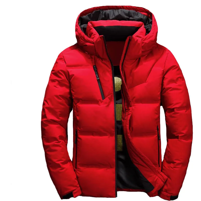 Мужская пуховая куртка piumino uomo inverno 3 цвета doudoune Мужская ветрозащитная верхняя одежда с капюшоном Повседневная белая пуховая куртка s