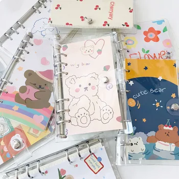 

Children's Daily Cute Notebook/Transparent Handbook/Girl Heart Notepad/Notebook A6 Paper loose-leaf Paper 70 Pages