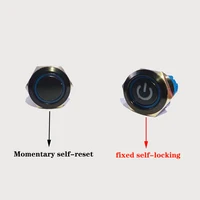 Black Push Button Switch 12/16/19/22mm Waterproof illuminated Led Light Metal Flat Momentary Switches with power mark 5V 12V 24V - Image 5