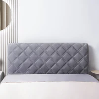 High Quality Velvet Quilted Headboard Cover All-inclusive Super Luxury Soft Thicken Short Plush Quilting Bed Head Cover 5