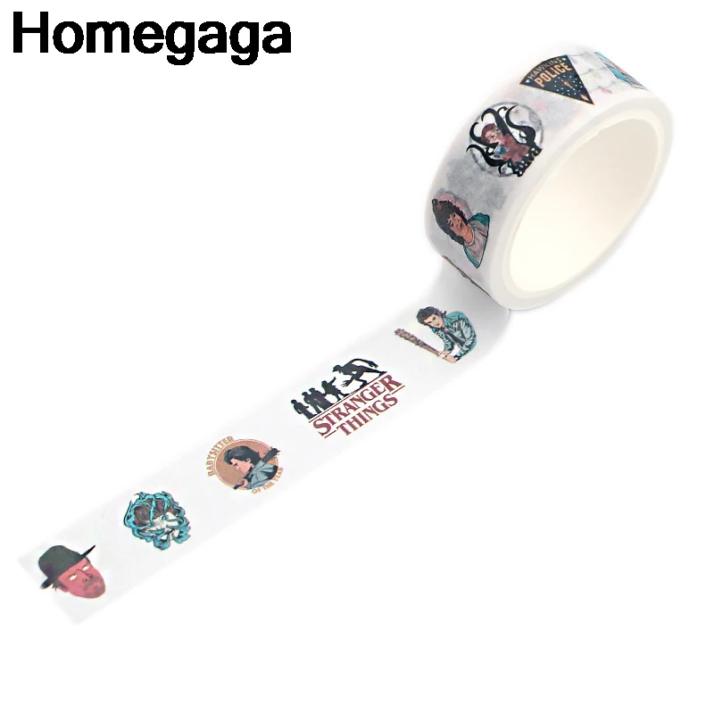 Homegaga странные вещи мультфильм дети Васи клейкие ленты стикеры украшения Винтажные изделия ручной работы Скрапбукинг Клей печатные вентиляторы подарок D2339