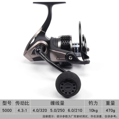 ECOODA EBH II 1000 1500 2000 3000 4000 4500 5000 Spinning Reel Drag Power  3-10kg Saltwater Fishing Reel Metal Reel