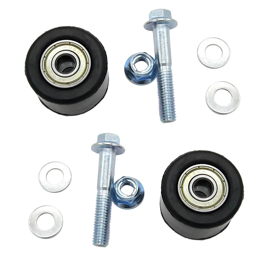 2pcs 8mm Pulley Chain Tensioner Roller for Yamaha YFZ 350 Banshee Motorized Bicycle Bike ATV - Black