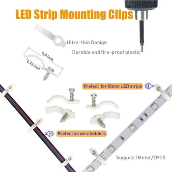 

4 Pin Gapless Waterproof Light Strip Connector Kit RGB 5050 10mm Solderless LED Strip Accessories For Home DIY