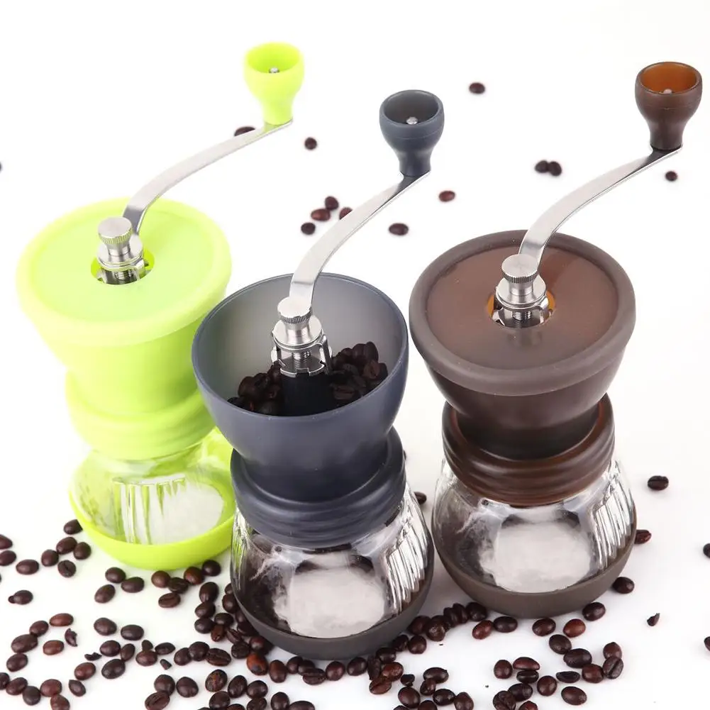 

New Ceramic Coffee Mill Manual Spices Grains Nuts Grinders Kitchen Tool Manual Coffee Grinders Removable Wash