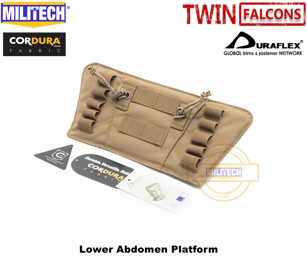 MILITECH TWINFALCONS TW 500D Delustered Cordura Molle Crye CP Нижняя Брюшная платформа тактическая подбрюшная Molle Базовая вешалка - Цвет: Coyote Brown