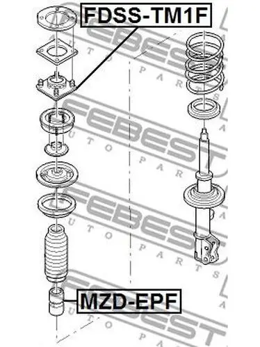Опора амортизатора FORD MAVERICK 00-06 пер.подв. FEBEST FDSS-TM1