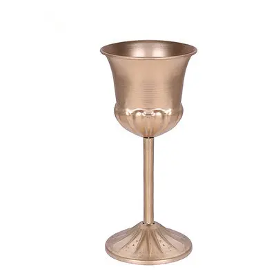 golden Goblet vase flower arrangement Wedding Flower Art Course Salon Banquet Table Iron Vase Flower - Цвет: L