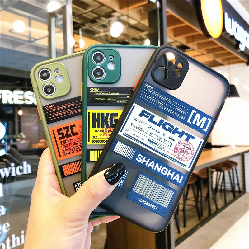 

Boarding Pass Phone Cover Case For Apple iPhone XS X XR 11 Pro Max Case Camera Protect Soft Hard Matte i 7plus 8plus SE 2 Case
