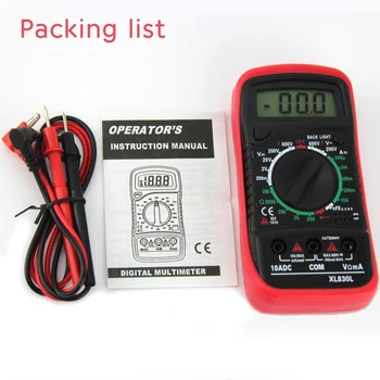 

DT830B AC/DC LCD Digital Multimeter Voltmeter Ammeter Ohm Tester High Security Handheld Multimeter Hot
