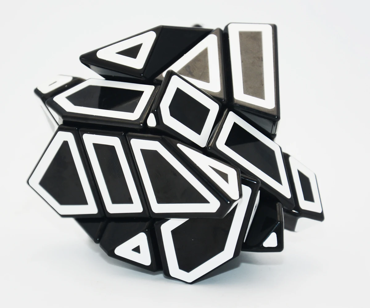 Lefun FangCun Black Base Ghost 6cm Cube Magico 3x3 Strange-shape Magic Cube Puzzle Hollow Sticker SpeedCube Educational Toys 6