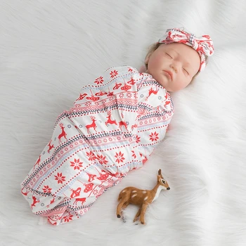 

PatPat 2020 New Arrival Reindeer Print Christmas Baby Blanket Swaddle Baby Toddler Gear Baby Accessories Bed