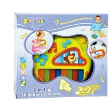 Детская электронная клавиатура Детский многофункциональный музыкальный телефон Младенцы Раннее детство обучающая игрушка пианино для девочек От 1 до 3 лет