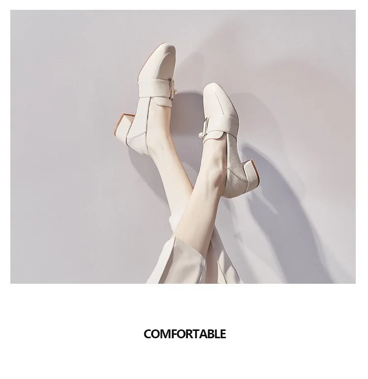 British Style Women's Loafers PU Leather Low Square Heels Shoes Slip On Square Toe Metalic Shoes Casual Shoes Women's Shoes