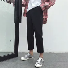 Штаны с драпировкой, прямые, мужские, девять точек, ветрозащитные комбинезоны, мужские, популярные, с логотипом, ветрозащитные Слаксы