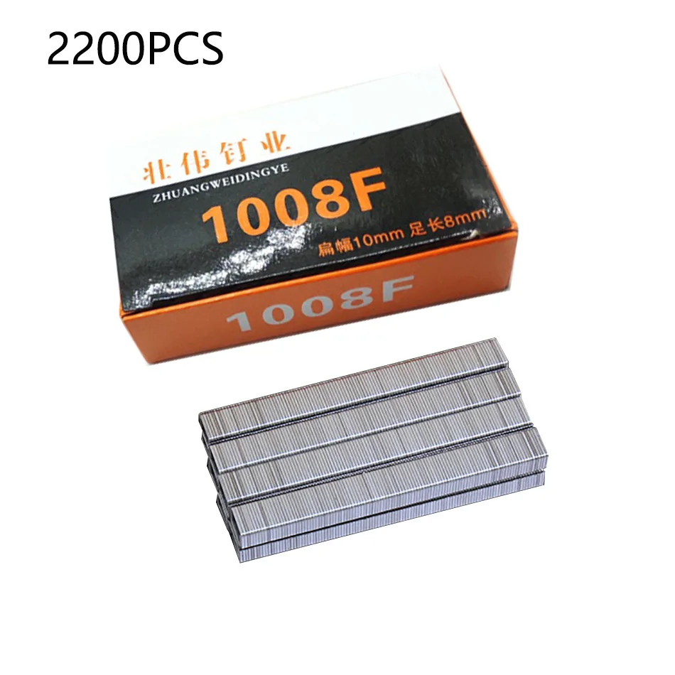 

2000pcs 1008F 10mm*8mm U Nail Staples Door Shaped Staples Manual Nail Stapler U Nail Staple Gun for wood furniture household use