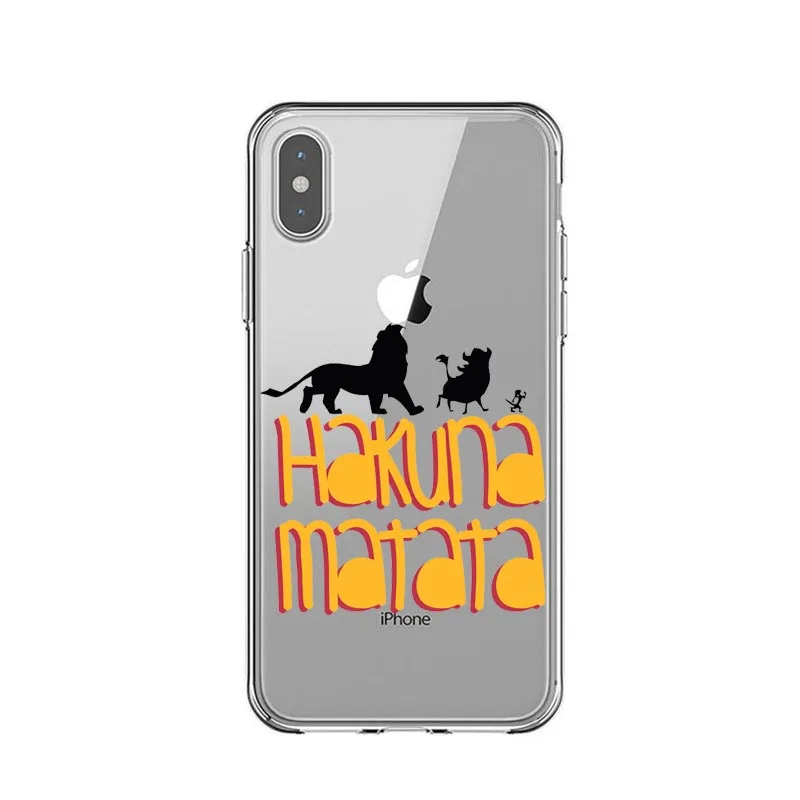 Король Лев Simba nala силиконовый чехол для телефона чехол для iPhone 6 6S 7 8 Plus X XS MAX 5 5S SE XR мягкий чехол Coque Capa - Цвет: TPU