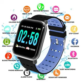 

Smart Watch A6 Heart Rate Monitor Blood Pressure Waterproof Smart Bracelet Smartwatch Clock