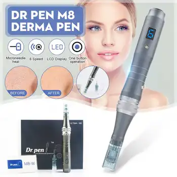 

Hydra Pen M8-W/C Microneedling Pen With Needle Automatic Serum Anti-Aging Therapy System Derma Beauty Machine Skin Care Tool