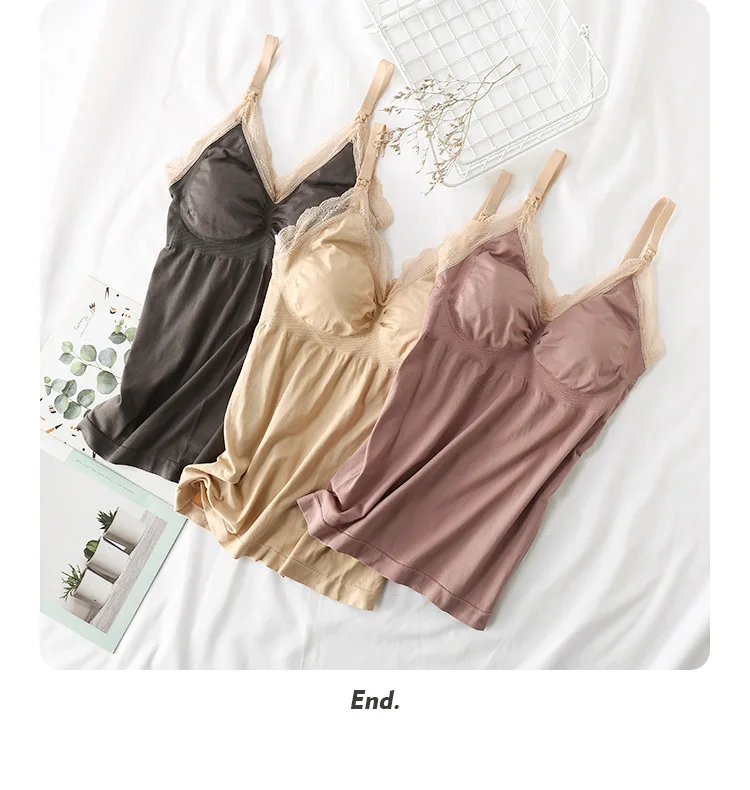 

Modal Sleeveless Ms. Mammal Lace Mammal Strap Vest Halter Pregnancy Clothes Breast Feeding Tops