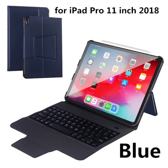 HZC-11-blue Чехол для iPad 9,7 Air 3 10,5 Pro 11 mini 5 7,9 дюймов чехол с клавиатурой ультра тонкий чехол с функцией автоматического сна для iPad 9,7 чехол - Цвет: HZC-11-blue