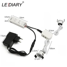 LEDIARY Spot LED z możliwością przyciemniania 12V Mini oprawy sufitowe zestaw wpuszczany 1.5W 27mm otwór do cięcia srebrzysty szary lampa zdalnie sterowana