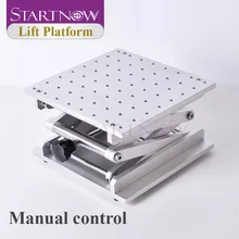 Startnow Lift Platform 200X200Mm Een Dimensionale Rvs Verstelbare Handmatig Tillen Tafel Voor Laser-markering Machine